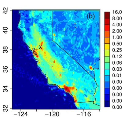 map of nitrous oxide emissions in California