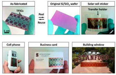 peel-and-stick thin-film solar cell