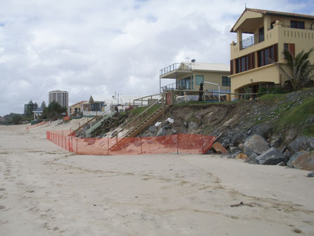 Erosion at Palm Beach on Australia's Gold Coast