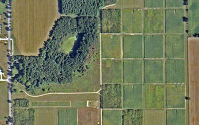 Satellite view of the cropping systems experiment