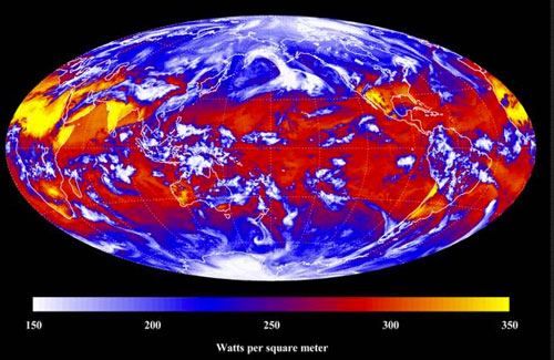 >Outgoing longwave radiation from CERES Instrument on NASA Aqua Satellite