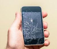 broken smartphone