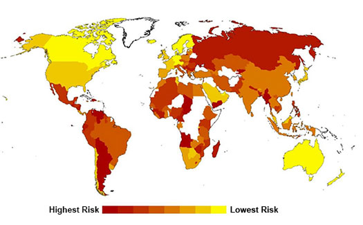 World Map Investment Risk
