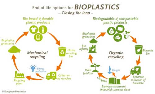 End-of-life options for bioplastics
