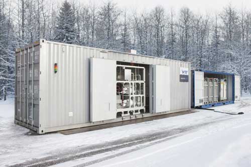 The compact pilot plant used in the SOLETAIR project