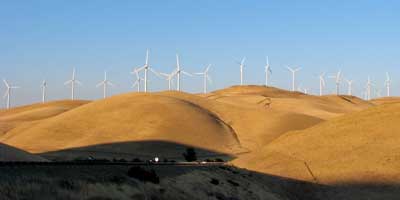 The 5400 wind turbines at Altamont Pass Wind Resource Area in California