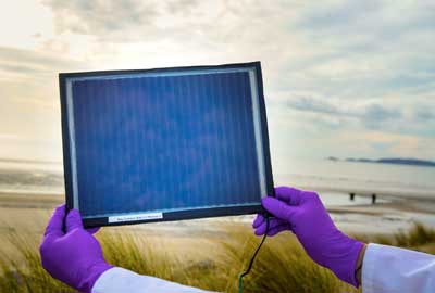 A perovskite solar module the size of an A4 sheet of paper