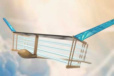 plane propelled via ionic wind