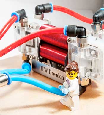 Thermomagnetic generator on a laboratory scale