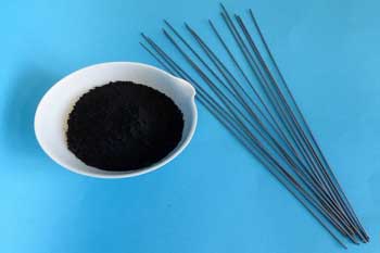 ceramic powder and thin perovskite rods