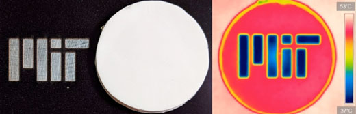 insulating material blocks and reflects visible light