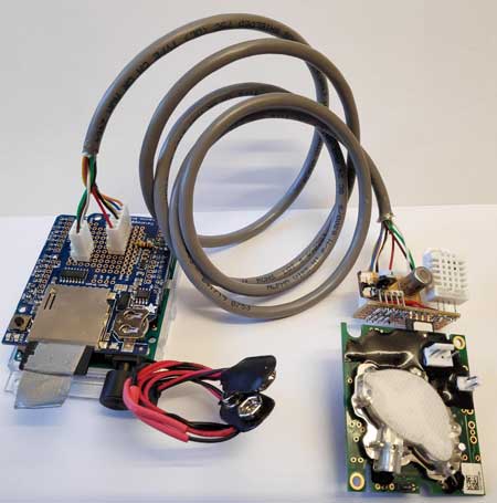 parts to build a do-it-yourself methane logger