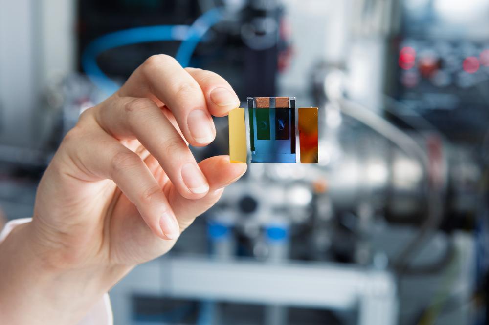 perovskite embedded in a solar cell