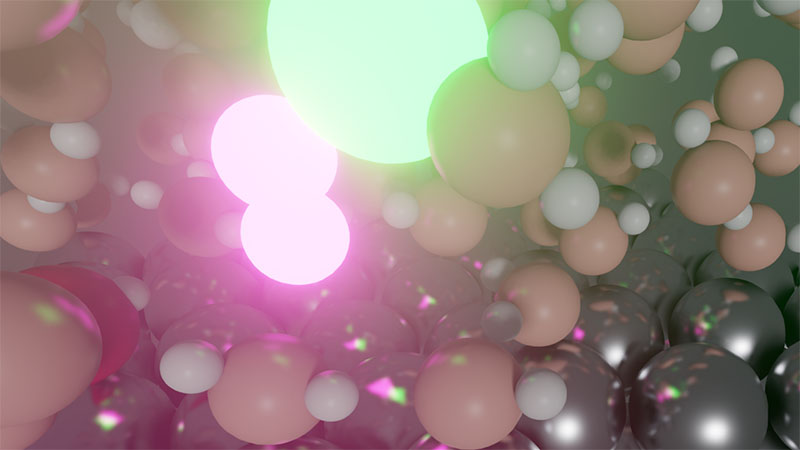 An oxygen molecule (pink) binds to a potassium ion (green) at the platinum-water interface