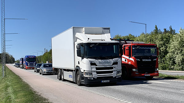 trucks on highway