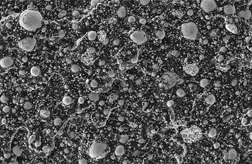 composite material made of tiny droplets of liquid metal infused into a stretchy polymer