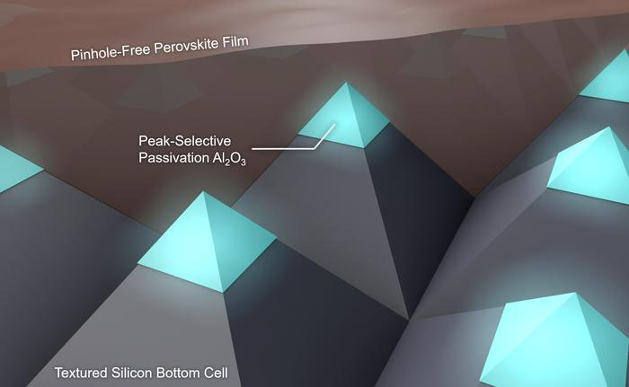 The peak-selective passivation strategy for perovskite/silicon tandem solar cells