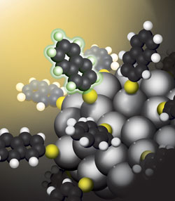 silver clusters capped with organic ligand molecules