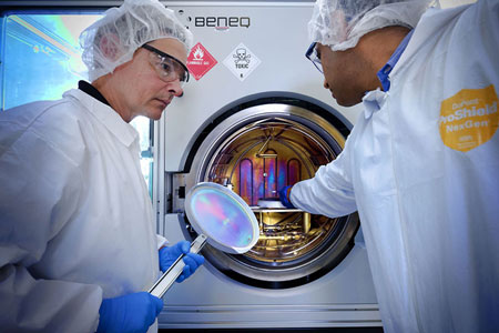 Goddard technologist Vivek Dwivedi (right) and his collaborator, University of Maryland professor Raymond Adomaitis