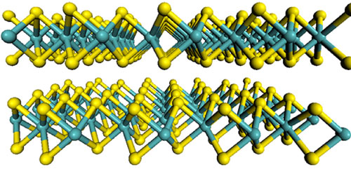 flat-sheet structure of molybdenum disulfide