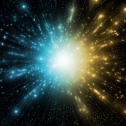 Atomic speckle caused by the interaction of an X-ray beam with itself