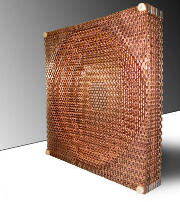 The orientation of 4,000 S-shaped units forms a metamaterial lens