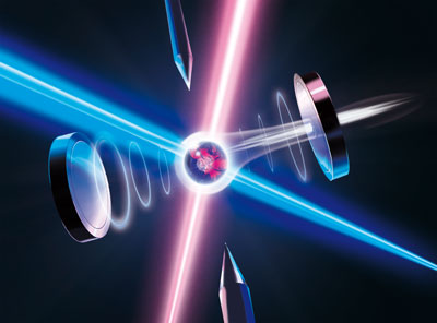 an atom’s quantum information is written onto the polarization state of the photon