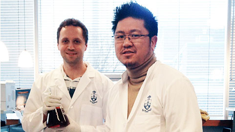 IBBME PhD student Kyryl Zagorovsky and Professor Warren Chan
