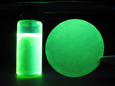 fluorescence of solution (