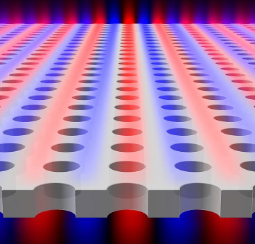 Light is found to be confined within a planar slab with periodic array of holes