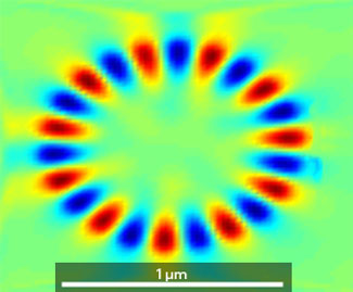 electric and magnetic field patterns inside a nanocavity laser
