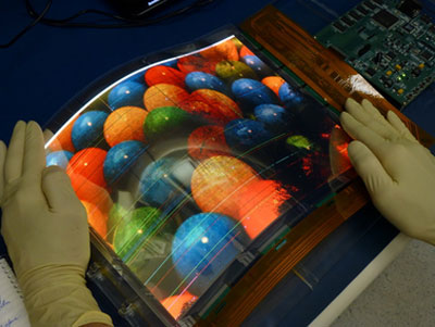 the world's largest flexible color organic light emitting display prototype