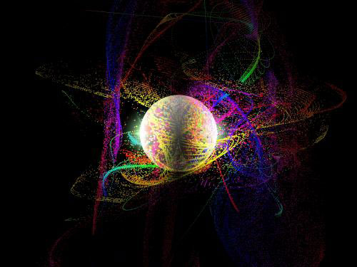 artistic rendition of a 'bound exciton' quantum state used to prepare and read out information stored in the form of quantum bits
