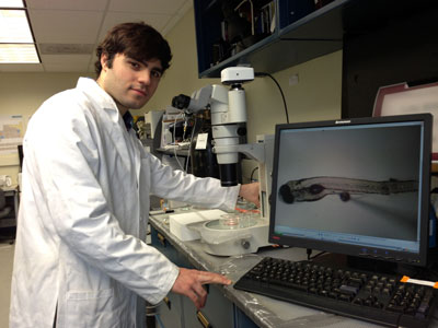 Rifat Emrah Ozel, a Clarkson chemistry Ph.D. student