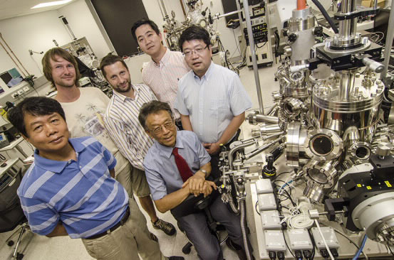 Professor Xiaolin Wang, Dr Stefan Eilers, Dr Germanas Peleckis, Professor Shi Xue Dou, Dr Yi Du and Dr Xun Xu