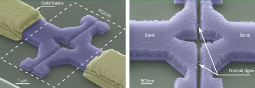 nanoSQUID fabricated by e-beam lithography