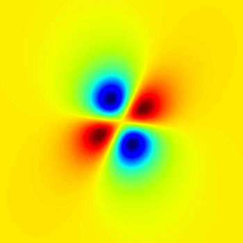 Simulated difference of X-ray diffraction pattern from randomly and uniformly aligned molecules