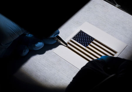 testing a colored solar cell