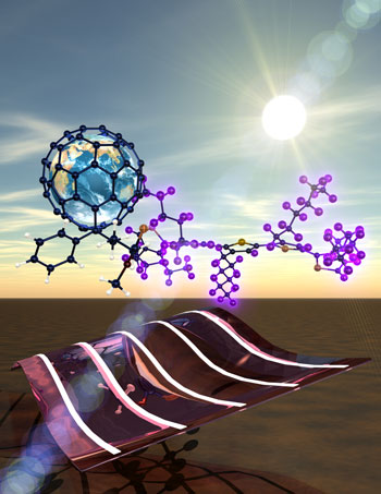flexible organic photovoltaic made from an acceptor of PCBM polymer