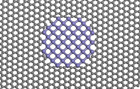 Two-dimensional membrane of a single atomic iron trapped in a graphene pore