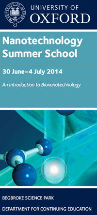 Oxford Nanotechnology Summer School in 2014
