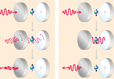 Logic with an atom and photon