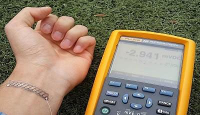thermoelectric generator on a glass fabric
