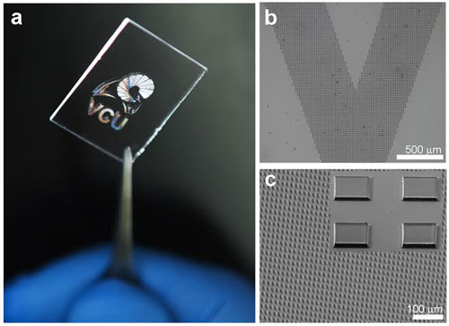 patterns formed from silk proteins at small length scales