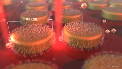 gold nanoparticles in fluidic micro-channels attracting protein cancer markers