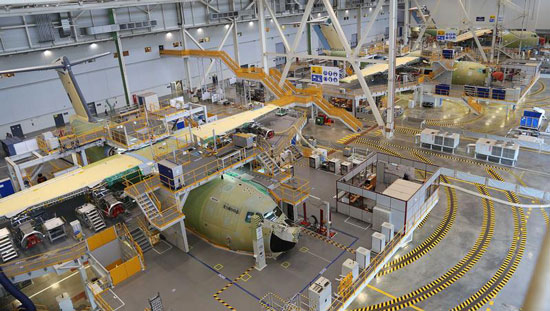 Aircraft production at Airbus