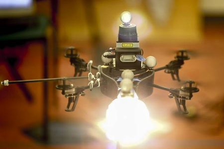 robot helicopter for photographic lighting