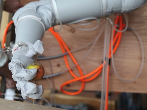 soft, air-filled robotic arm