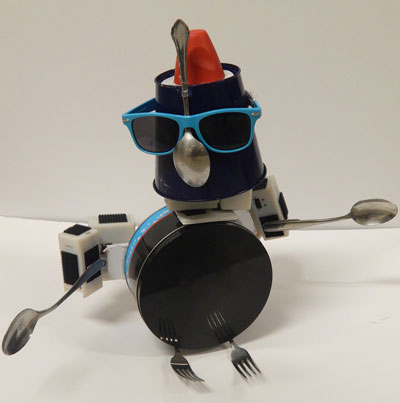 This toy was created using a new cardboard-robotic toolkit
