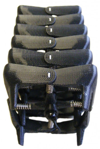 This 3D-printed model was inspired by the seahorse tail